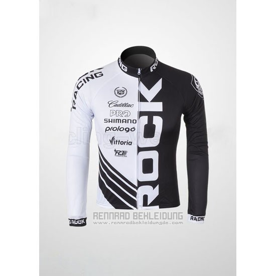 2010 Fahrradbekleidung Rock Racing Shwarz und Wei Trikot Langarm und Tragerhose